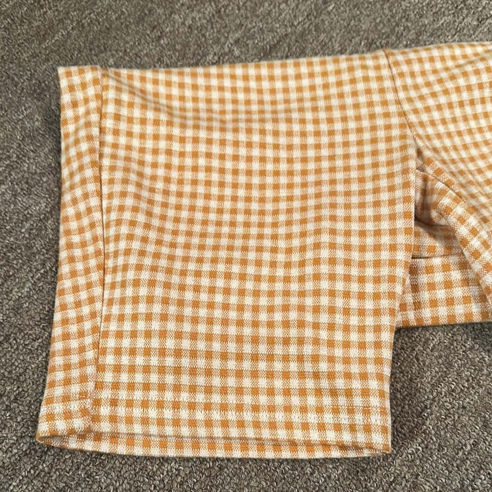 Gingham Tan/Dark Yellow Women's Shorts - Picture 10 of 11